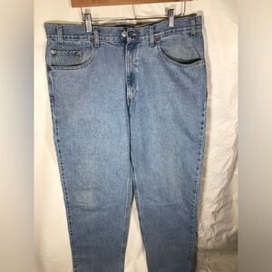 Levi's 550 Relaxed Fit Tapered Blue Wash Jeans Sz 38x34 USA